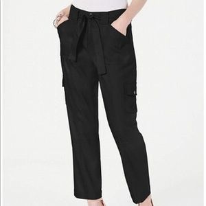 MAKE ME AN OFFER! INC Linen-Blend Tie Waist Ankle Pant